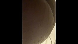 Playing with my pussy and ass while taking a shower