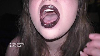 Goth Girl Black Lipstick Worship