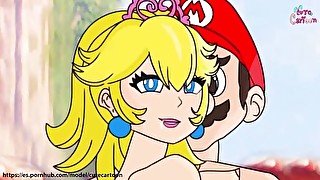 Mario and the princess peach - cutecartoon