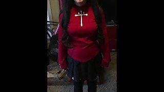 Giving Mr a Blowjob and getting fucked in my Rin Tohsaka Cosplay ^_^