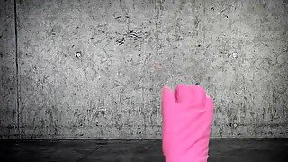 Arikajira invisible pink rubber gloves