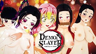 DEMON SLAYER HENTAI COMPILATION (Nezuko, Shinobu, Mitsuri, Kanao, Aoi, Hinatsuru, Suma, Makio) + CUM