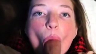 POV horny brunette amateur tugging her favorite big dick