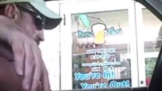 Str8 drive-thru with his dick out