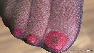 Just nylon toes and soles closeups