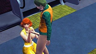 April O&rsquo;Neil from Mutant Ninja Turtles anal fuck