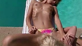 Phyllisha Anne is enjoying some wild mind blowing lesbian sex by the pool