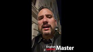 Leather Master walks outdoors through London and verbally humiliates faggots PREVIEW