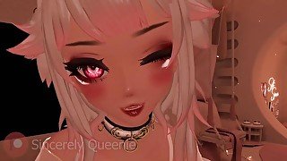 Neko Girlfriend Makes You  but ALSO TO HORNY - VTUBER ASMR EROTIC ROLEPLAY EAR LICKS EAR MOANS