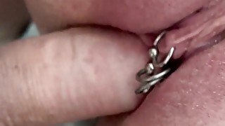 And next fucking my pierced pussy this time cum inside me and creampie