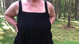 My wife CIM in Swedish woods summermood 2022