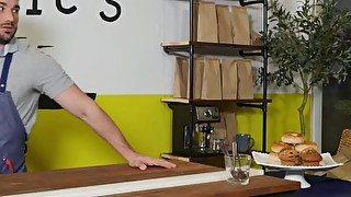 Men - Athletic Customer Adrian Hart Asks Cute Michael Boston For A Coffee &amp; A Hot Fucking