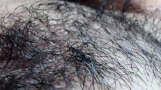 Blue Dildo In Hairy Pussy...