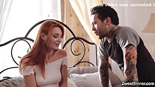 Redhead teen 18+ Seduces And Fucks With Older Stepbro