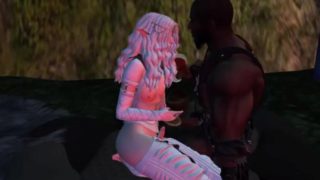 Black Muscle man fuck a girly trap