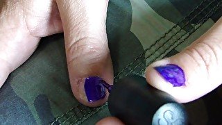 Painting Nails....Purple