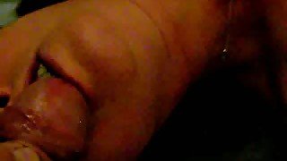 Old fat hooker licks my pulsating dickhead and takes facial