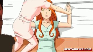 Japanese hentai gets massage in her anal and pussy by doctor