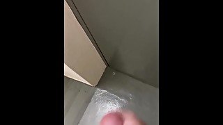 Cum in public staircase on doorknob