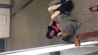 Voyeurism man and woman fucking in public