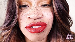 Goddess Rosie Reed Red Lipstick Fetish Ebony Mouth Lip Fetish Kissing Humiliation 3