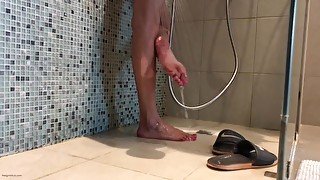 Hot Feet In The Shower Sexy Foot Tease