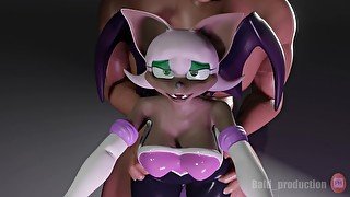 Rogue the bat gets fucked hard from behind - Sonic hentai