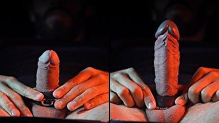 ERECTION timelapse from soft to HARD until orgasm - CLOSE UP - Cock Ring