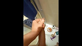 Sloppy handjob in the shower until I cum