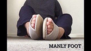 Comfortable soft slippers for my seductive male feet - Feel so safe and secure in them - Manlyfoot