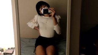  cd femboy in secretary outfit first time using anal til cumming