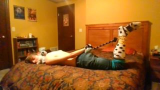 Teen Hogties Himself Fuzzy Socks SELFBONDAGE (full process)