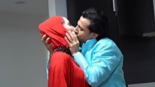 Muslim lady getting pounded with passion in missionary