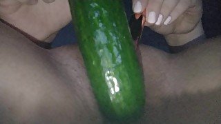 Using a Cucumber to Cum