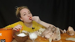 СОБЛАЗНЮ И РАССЛАБЛЮ: голова сазана  asmr  mukbang  먹방