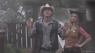 Wild wild west fuck scene with charming pornstar Lana Sharapova