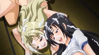 Hentai schoolgirl gets gangbanged and covered in jizz