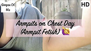 armpits on chest day (armpit fetish) - GlimpseOfMe