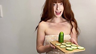 Vegan Waitress ENF Dildo Sucking Preview Trailer Embarrassed Naked Female Onlyfans PPV