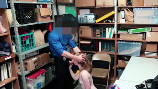 Natural redhead teen shoplifter punish fucked by a cop