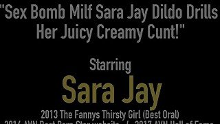 Sex Bomb Milf Sara Jay Dildo Drills Her Juicy Creamy Cunt!