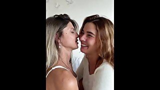 Lesbian kiss with Agatha Vega