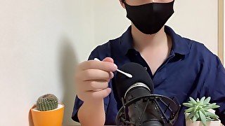 【耳かきASMR】綿棒で片耳だけ掃除！ボリボリ音で脳がぞわぞわ！【音フェチ】