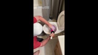 Army Master Clay makes slave to clean his friend's toilet (verbal)