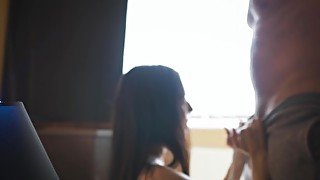 Romantic afternoon fuck for horny amateur brunette teen - 4k