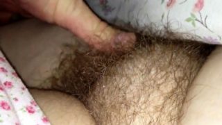 i love the feel of her soft hairy pussy under the sheets.