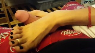 Asian footjob