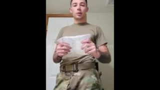 Army Master Jason Opening Slave Gift - Calvin Klein Boxers