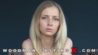 Casting girl with perfect tits gets naked