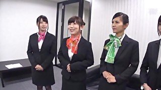 Japanese group fucking in the office with horny coworkers